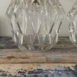 Set of two vintage sconces in chiseled glass