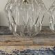 Set of two vintage sconces in chiseled glass