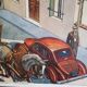 School poster 50s, Rossignol editions, cardinal points the school plan