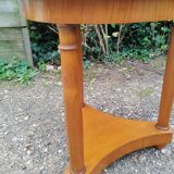 Antique Empire style pedestal table with marble top