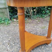 Antique Empire style pedestal table with marble top