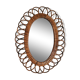 Oval rattan mirror 51 x 40 cm