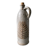 Stoneware bottle herbarium decoration, Jalapa model of the 60s