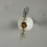 Venetian chandelier in colorless Murano glass, "Vetro à reticello" cut, circa 1950