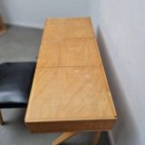Set of Dutch modern dressing table and stool in birch plywood by Cees Braakman for Pastoe, 1951