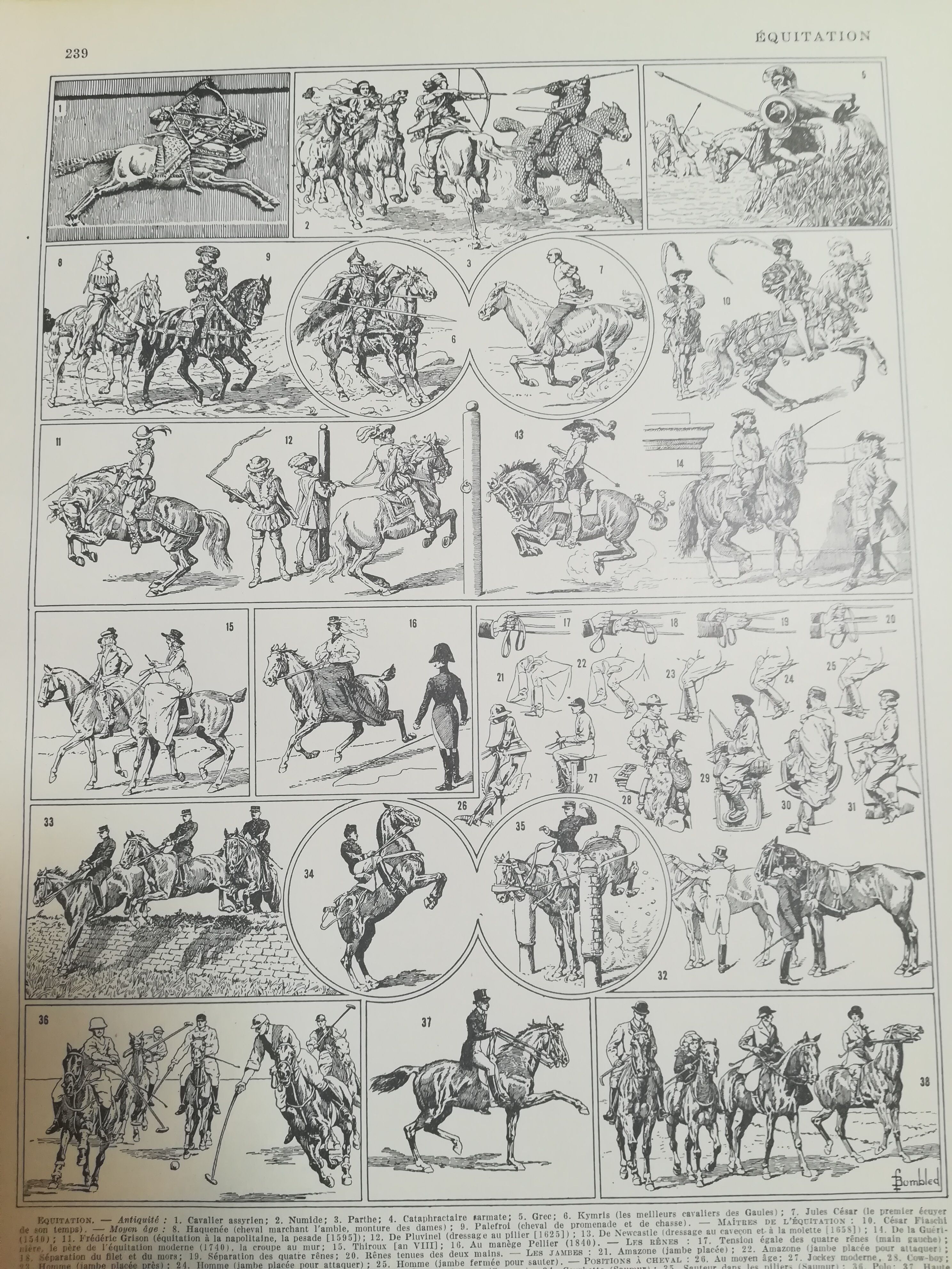 Lithograph on riding from 1928