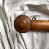 Antique turned wood wall coat rack