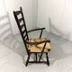Rustic brutalist high ladder back arm chair 1960’s