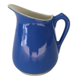 Blue ceramic pitcher