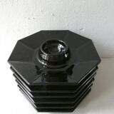 Set of 6 black egg cups