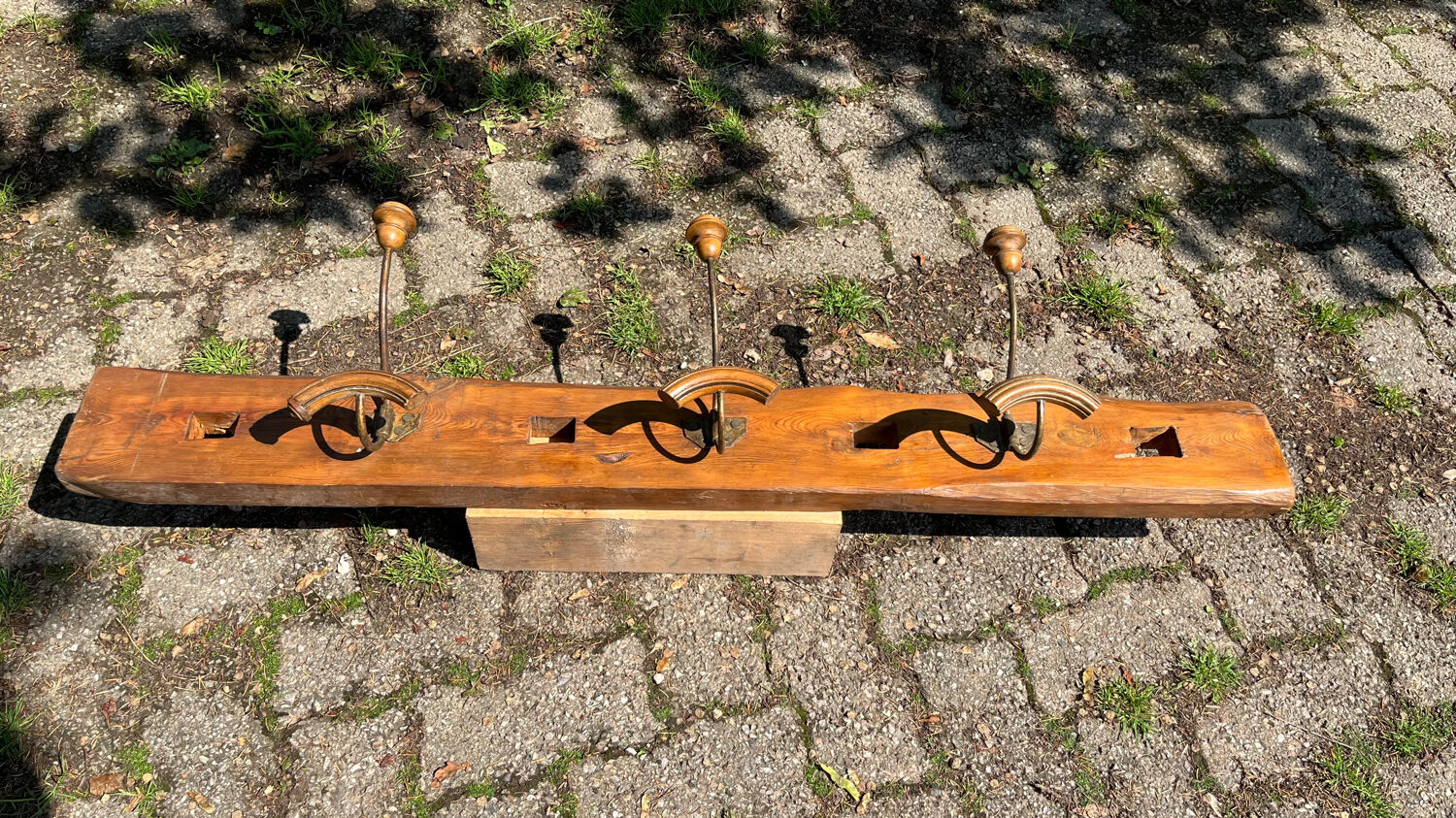 Vintage school coat rack