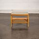 Glass and wood side table