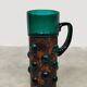 Vintage copper base bubble glass vase & glasses Nanny Still Raak