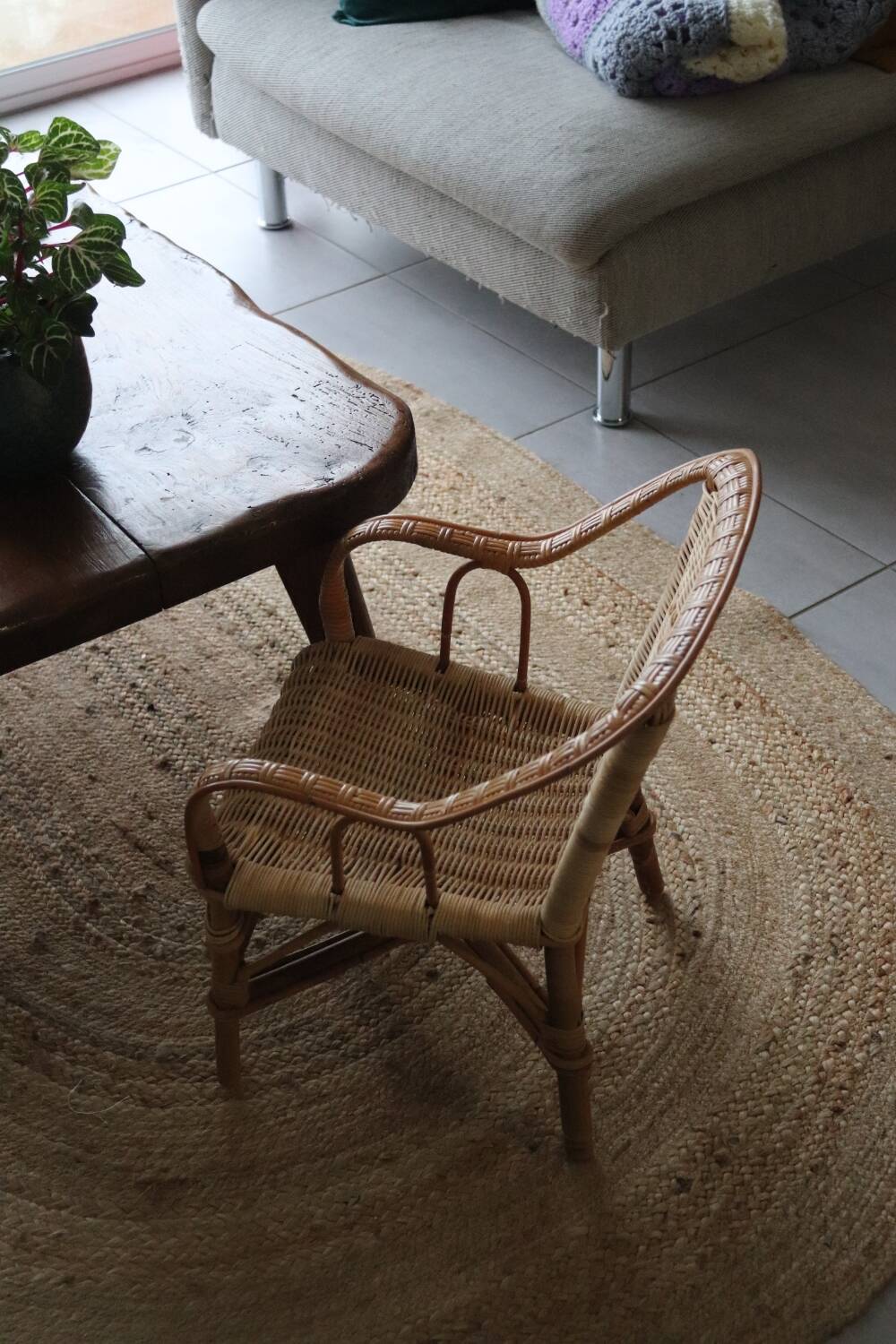 Children's rattan armchair