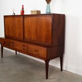 Buffet haut en palissandre, design danois, années 1960, designer : Severin Hansen