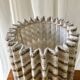 West Germany ceramic lamp and pleated lampshade