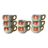Calvados liqueur cups in slip, 1940s