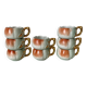 Calvados liqueur cups in slip, 1940s
