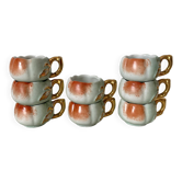 Tasses à liqueur calvados en barbotine, années 40