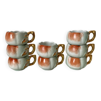 Calvados liqueur cups in slip, 1940s