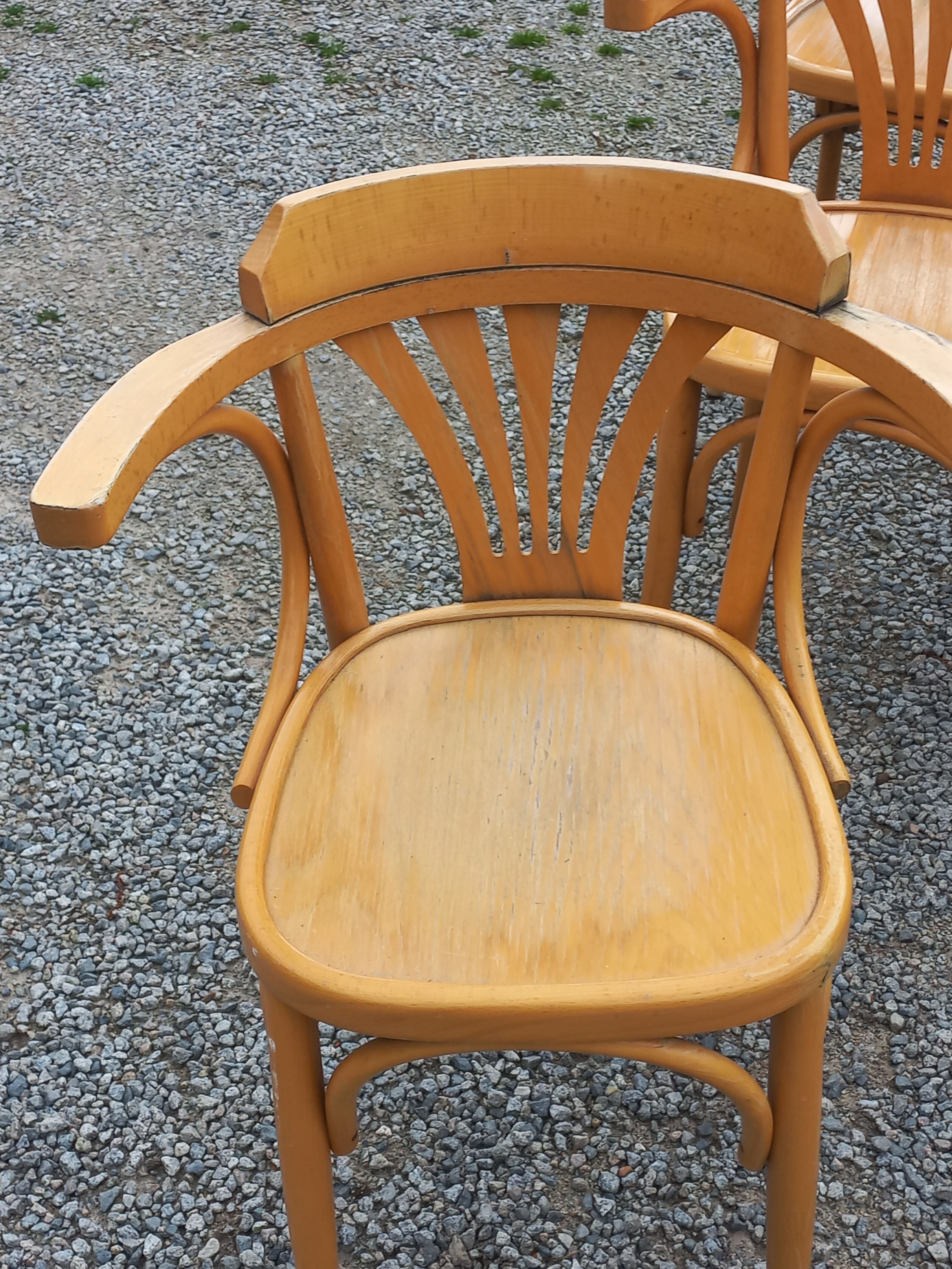 Set of 8 bistro chairs from the 50s/60