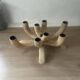 Scandinavian wooden chandelier with 8 branches