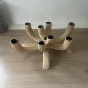 Chandelier scandinave en bois à 8 branches