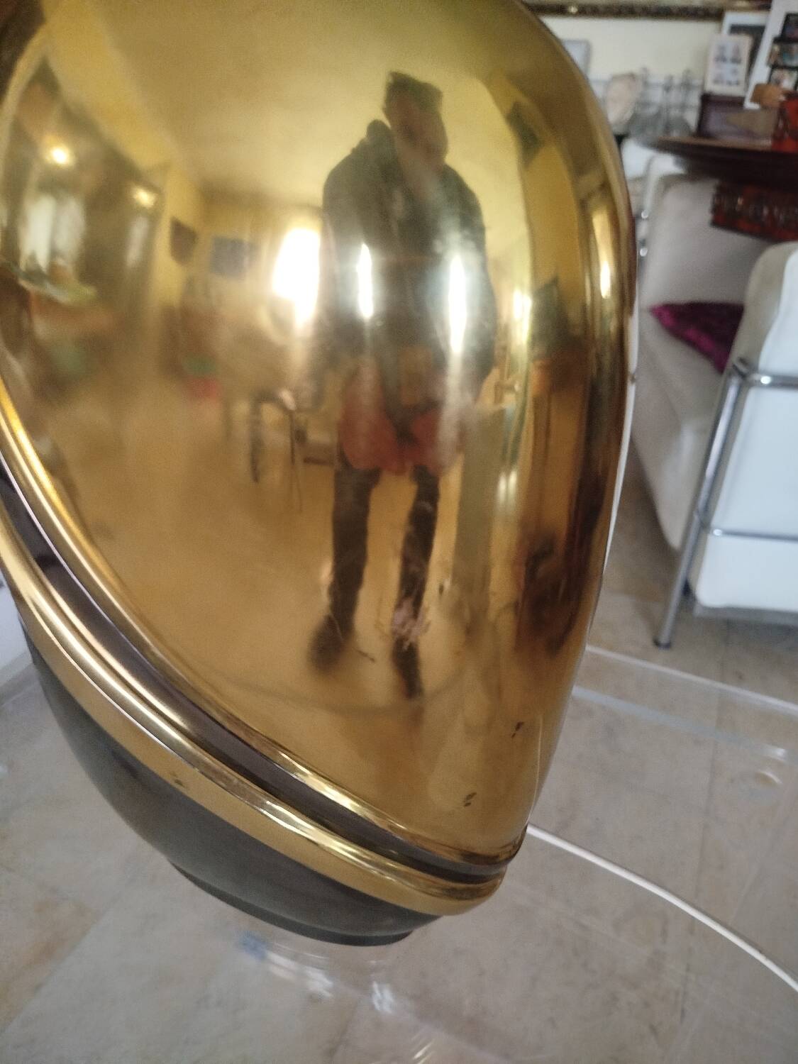 Vintage Italian lamp Regina brass 1970s