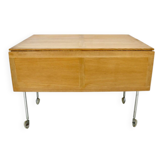 A folding side table "Berit" by Bruno Mathsson, Sweden, 1950s.