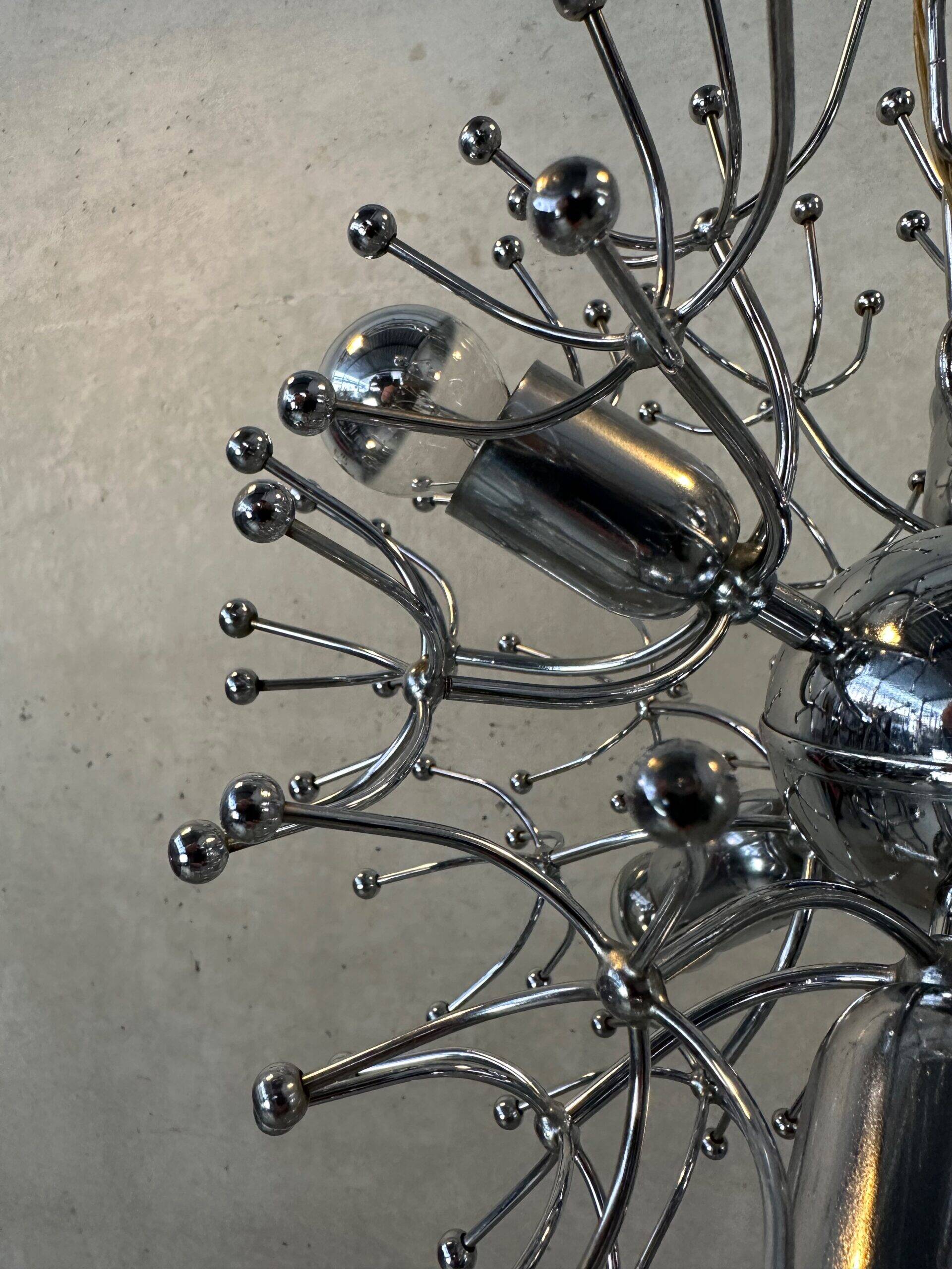 2x vintage Sputnik 'Dandelion' pendant lamp