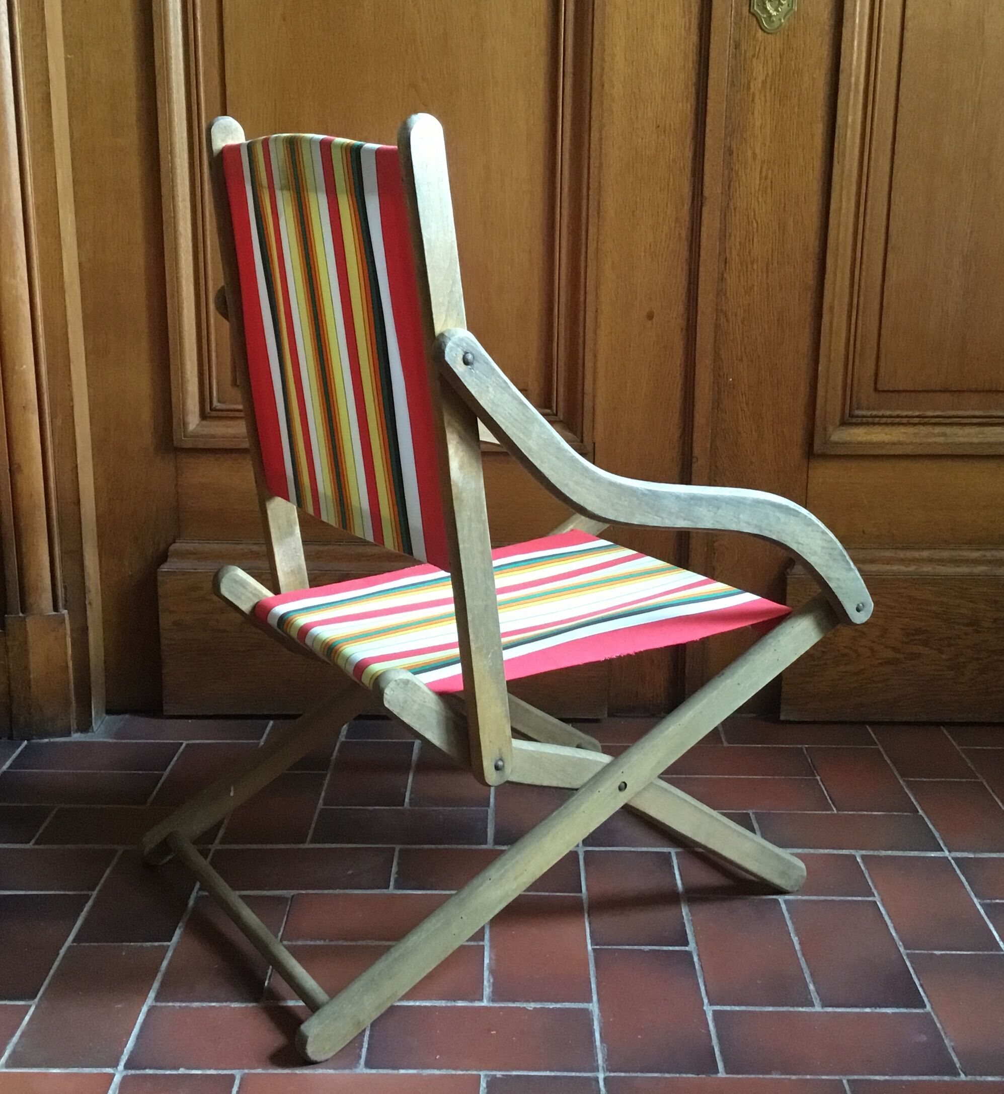 Fauteuil jardin pliant vintage