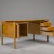 Mid-Century Oak Freestanding Desk from GV Møbler, 1970s