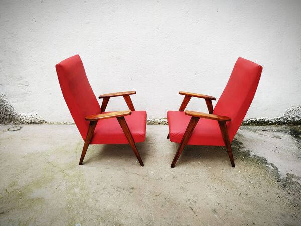 Paire de fauteuils scandinaves