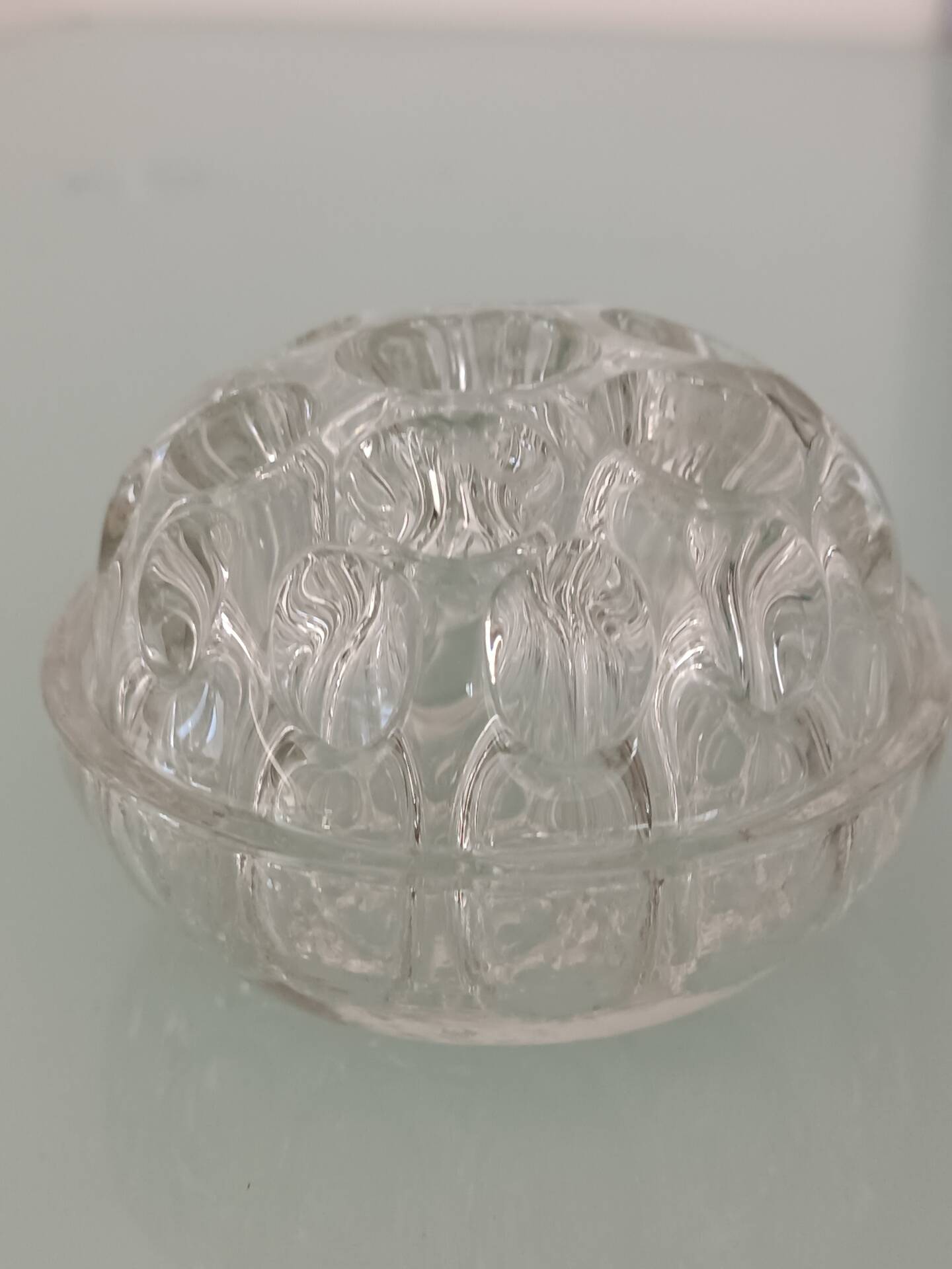Vintage glass flower holder from Reims – Made in France