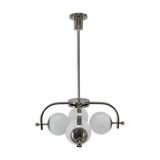 Bauhaus nickel-plated chandelier, 1930s