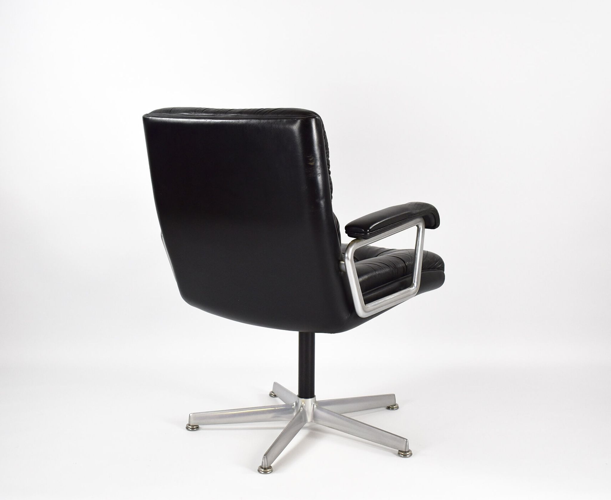 1970s Leather Chair by Girsberger Eurochair Mid Century