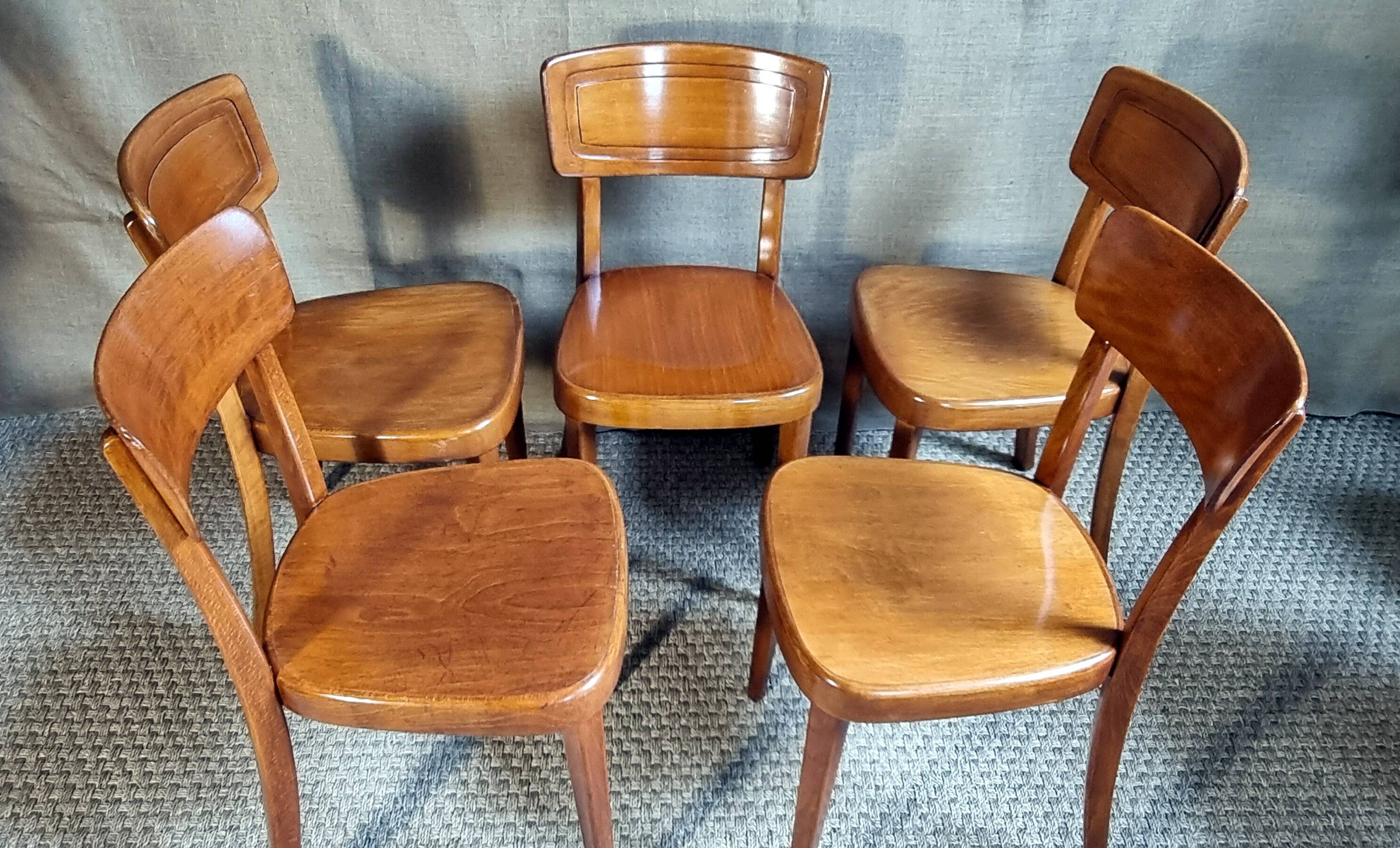 5 Horgen-Glaris bistro chairs from the 60s