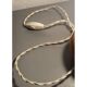 Baluster lamp base, new braided fabric cable.