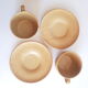 Set of 2 cups, 2 sous cups and 1 milk pitcher Cnp gres vintage village