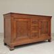 Antique solid wood workbench, dough cabinet from the 18th century.