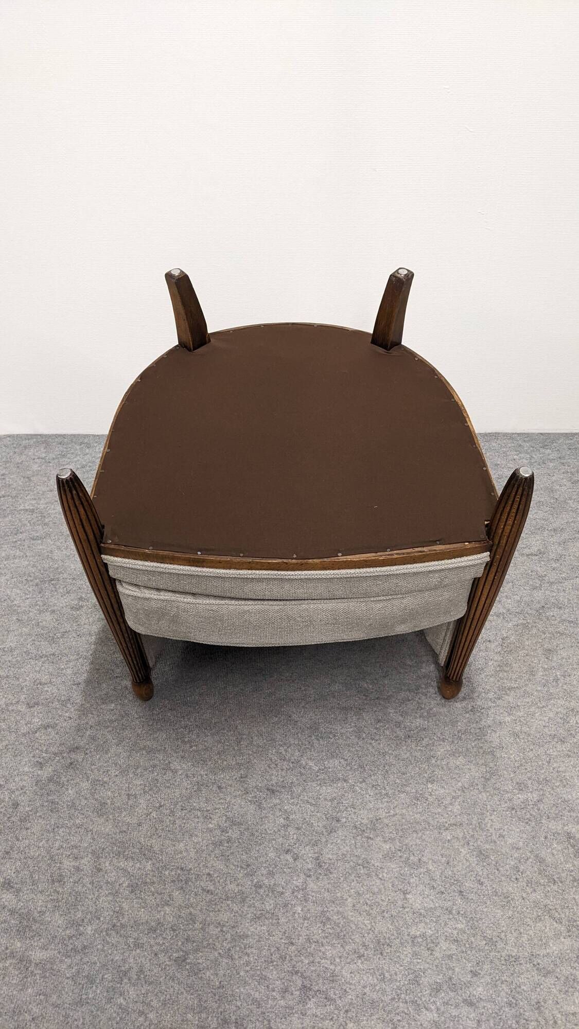Pair of Art Deco gondola armchairs, France circa 1920