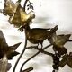 gold metal tree floor lamp Italy 1970s