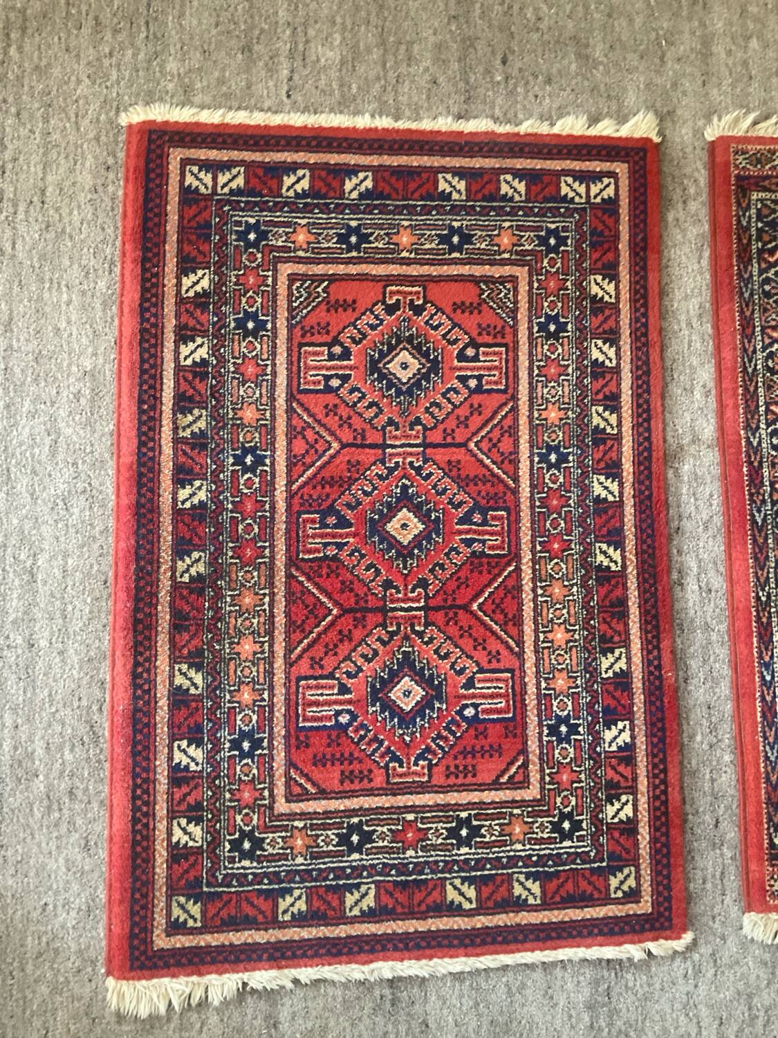 Vintage Samarkand rug duo by Louis De Poortere