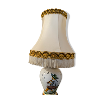 Lampe à poser céramique peinte