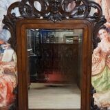 Very important carved wooden mirror, dating from the 19th century, Napoleonic III period.