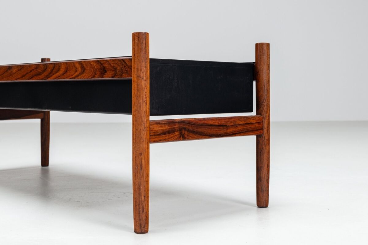 Hugo Frandsen large planter in rosewood Spottrup Denmark 1960