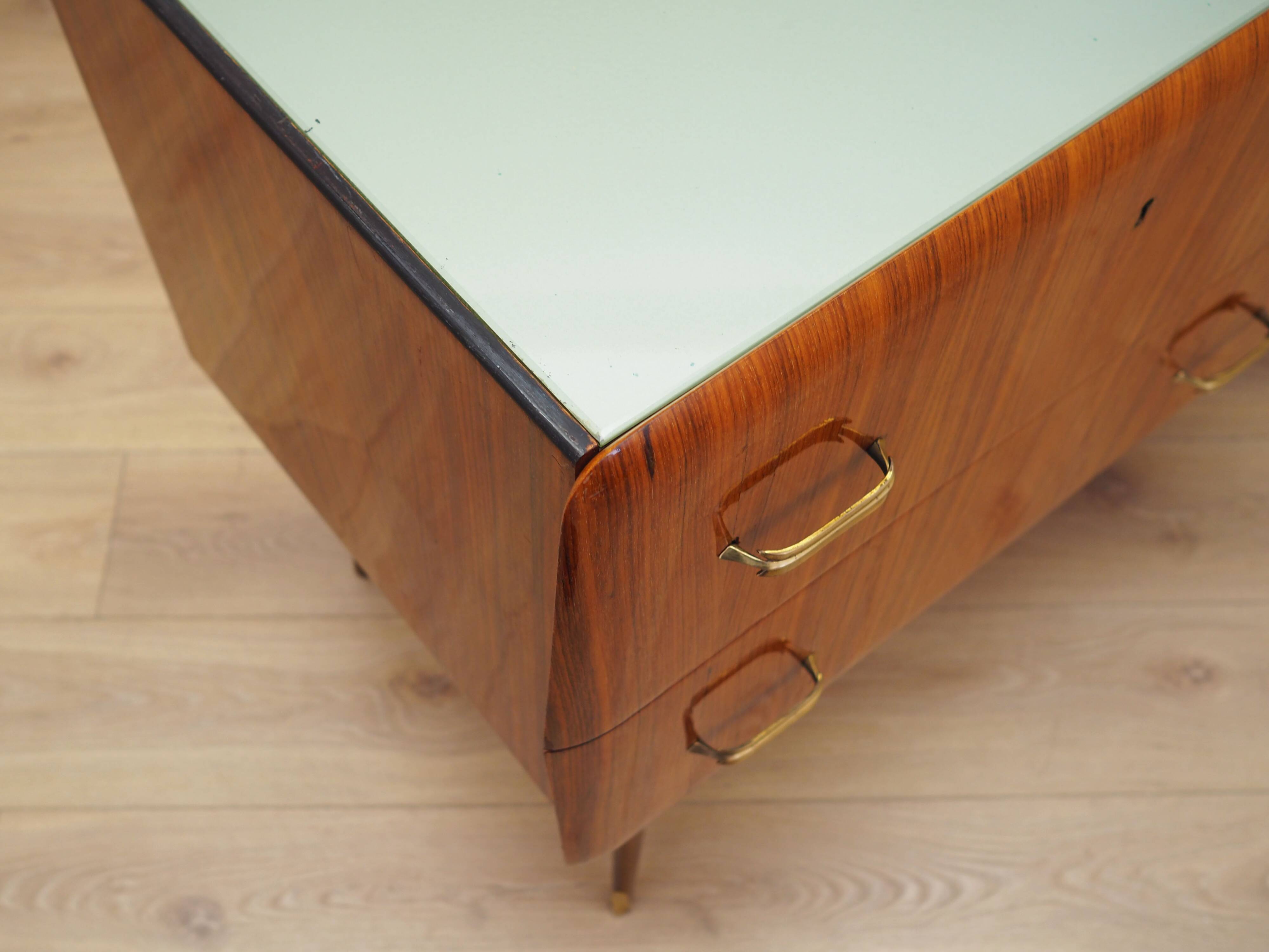 Mahogany chest of drawers, Italian design, 1960s, production: Italy