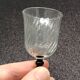 6 liqueur glasses on black opaline foot france, onyx luminarc vintage