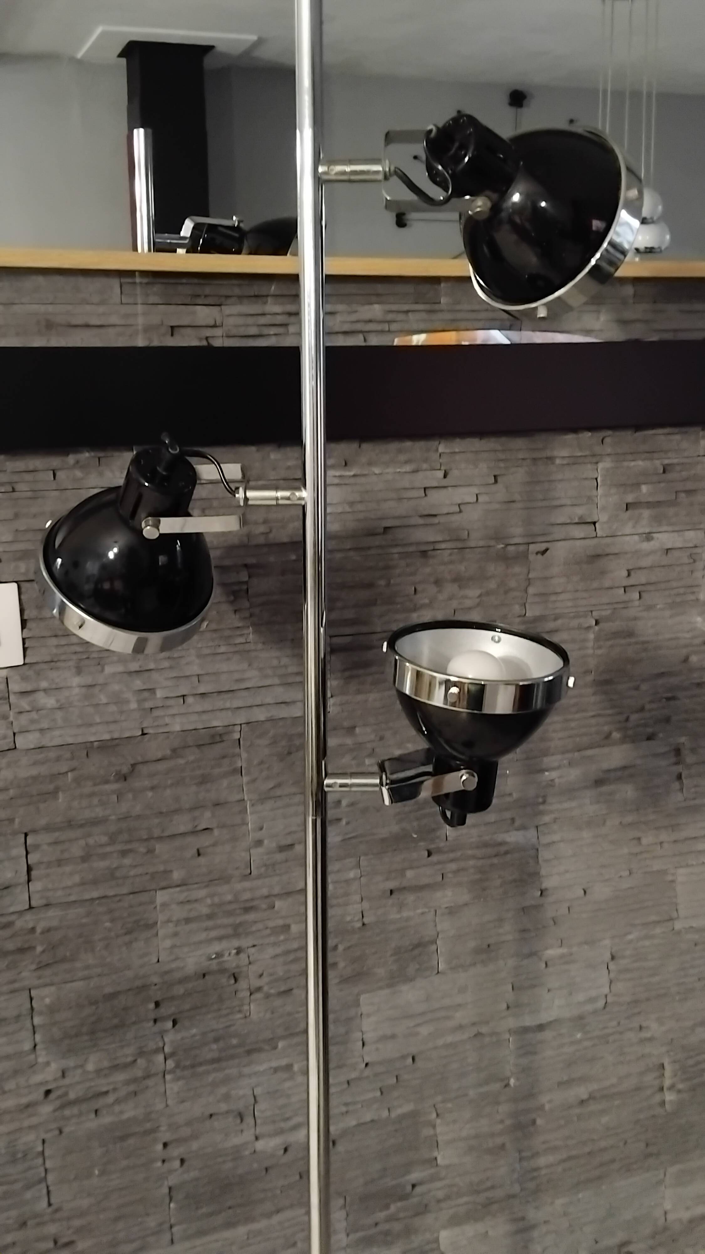 Lampadaire vintage réglables 3 spot orientable