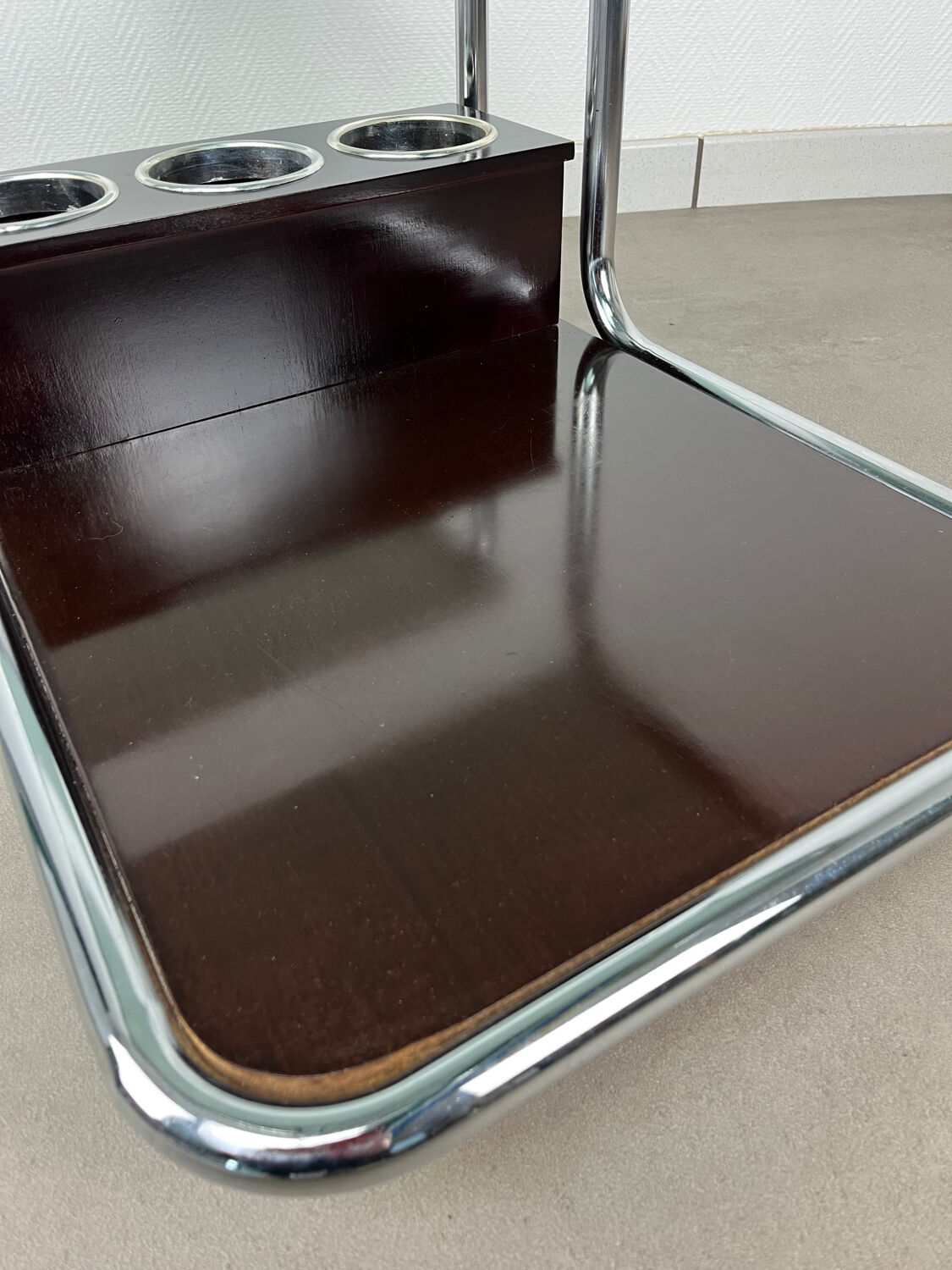 Chrome and smoked glass coffee table from the 70s.